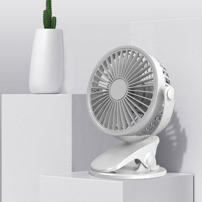 162g Rechargeable Clip Fan USB Oscillating Desk Fan With 3000mAh Battery