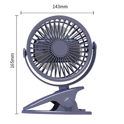 6000mAh Battery Operated Rechargeable Clip Fan With LED Light