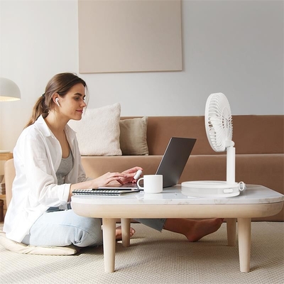 HEBRONFAN Battery Operated Table Top Fan Removable for Bedroom