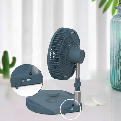 USB Camping Folding Rechargeable Fan 10inches 10000mAh Battery Operated Air Cooling