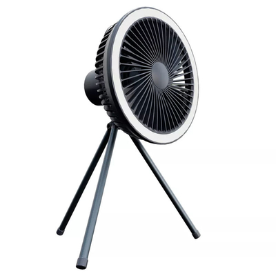 LED Light Tripod Pedestal Fan Outdoor Multifunctional With Adjustable Power