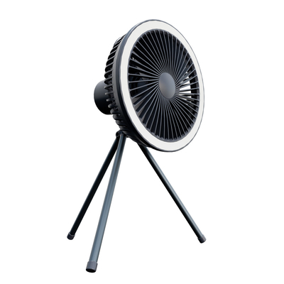 Outdoor Mini Tripod Fan 9000mah Battery 4 Speed Camping Tent Fan With LED Lights