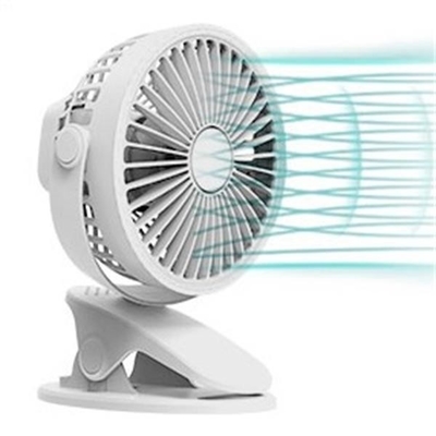 China 6000mAh Battery Operated Rechargeable Clip Fan With LED Light