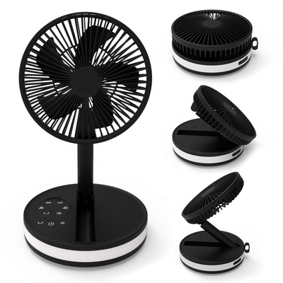 360 Adjustable Portable Foldable Fan Free Standing Custom With LED