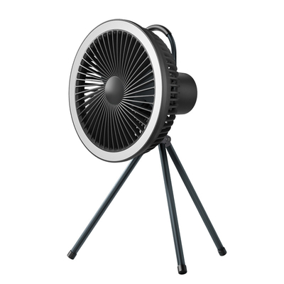 China Rechargeable Portable Camping Fan 7800mAh Battery Tripod Stand Fan With Led Light