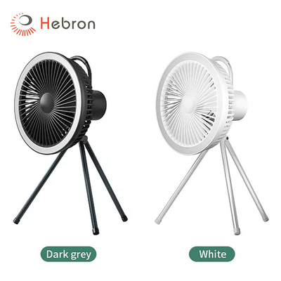 China 10000mAh USB Rechargeable Fan Outdoor Camping Fan With LED Light / Hanging Hook