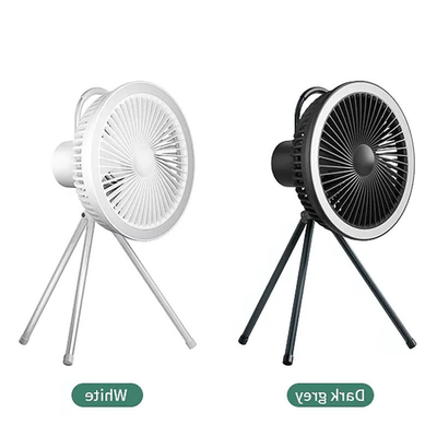 China Portable Outdoor Camping Tripod Stand Fan Detachable Power 4 Speed Adjustable With LED