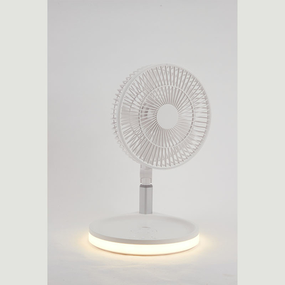 China Cooling Foldable Standing Fan Rechargeable Table Fan Portable USB With LED Light